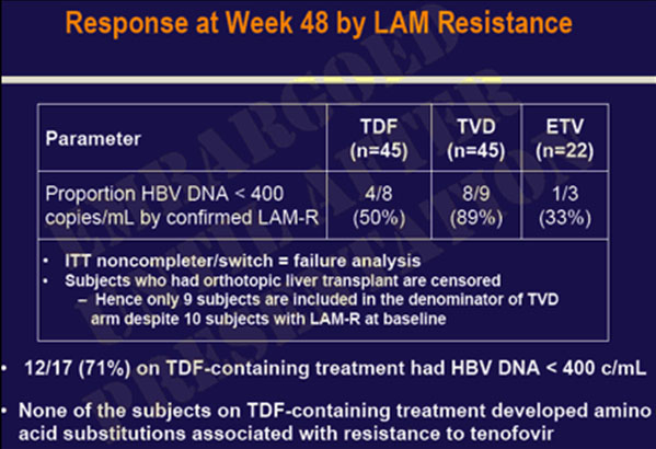 Response at Week 48 by LAM Resistance